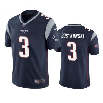 New England Patriots Stephen Gostkowski Navy 100th Season Vapor Limited Jersey