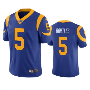 Los Angeles Rams Blake Bortles Royal 100th Season Vapor Limited Jersey