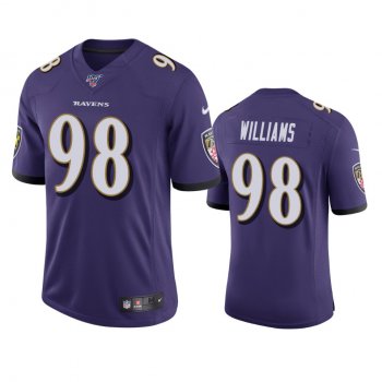 Baltimore Ravens Brandon Williams Purple 100th Season Vapor Limited Jersey