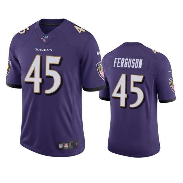 Baltimore Ravens Jaylon Ferguson Purple 100th Season Vapor Limited Jersey