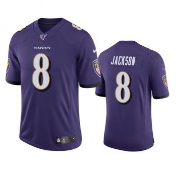 Baltimore Ravens Lamar Jackson Purple 100th Season Vapor Limited Jersey