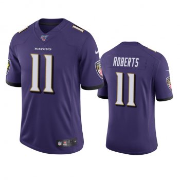 Baltimore Ravens Seth Roberts Purple 100th Season Vapor Limited Jersey