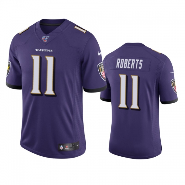 Baltimore Ravens Seth Roberts Purple 100th Season Vapor Limited Jersey