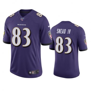 Baltimore Ravens Willie Snead IV Purple 100th Season Vapor Limited Jersey