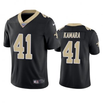 New Orleans Saints Alvin Kamara Black 100th Season Vapor Limited Jersey