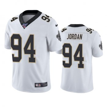 New Orleans Saints Cameron Jordan White 100th Season Vapor Limited Jersey