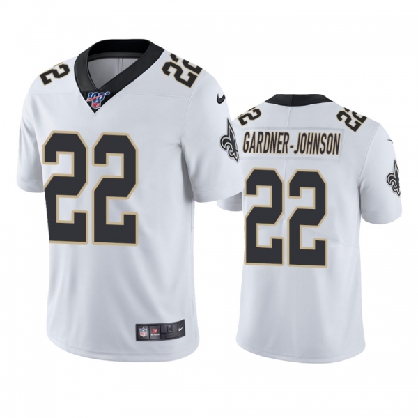 New Orleans Saints Chauncey Gardner-Johnson White 100th Season Vapor Limited Jersey