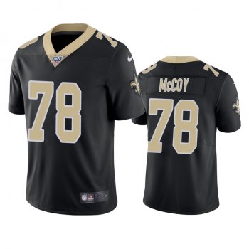 New Orleans Saints Erik McCoy Black 100th Season Vapor Limited Jersey