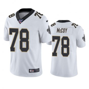 New Orleans Saints Erik McCoy White 100th Season Vapor Limited Jersey