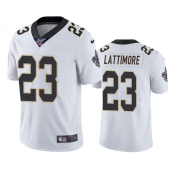 New Orleans Saints Marshon Lattimore White 100th Season Vapor Limited Jersey