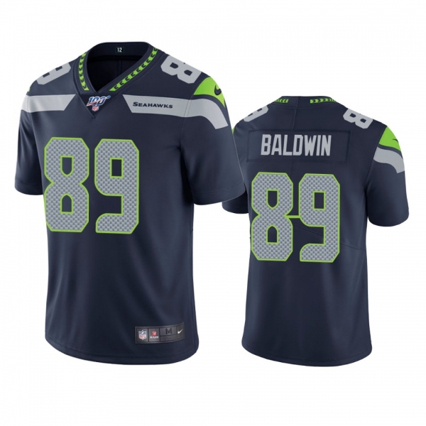 Seattle Seahawks Doug Baldwin Navy 100th Season Vapor Limited Jersey