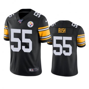 Pittsburgh Steelers Devin Bush Black 100th Season Vapor Limited Jersey