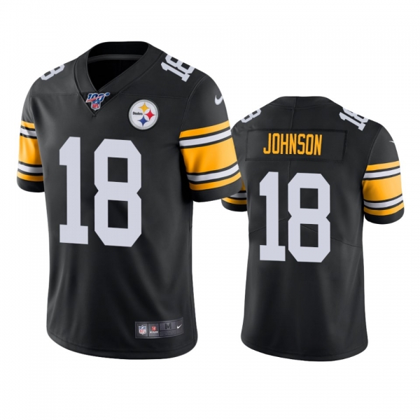 Pittsburgh Steelers Diontae Johnson Black 100th Season Vapor Limited Jersey