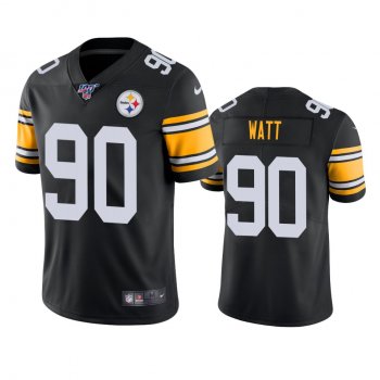 Pittsburgh Steelers T.J. Watt Black 100th Season Vapor Limited Jersey