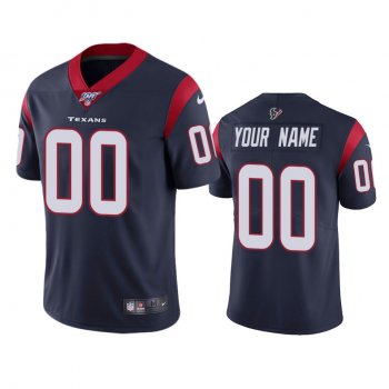 Houston Texans Custom Navy 100th Season Vapor Limited Jersey