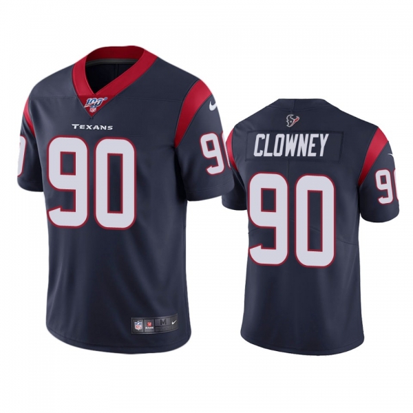 Houston Texans Jadeveon Clowney Navy 100th Season Vapor Limited Jersey