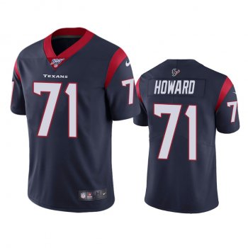 Houston Texans Tytus Howard Navy 100th Season Vapor Limited Jersey