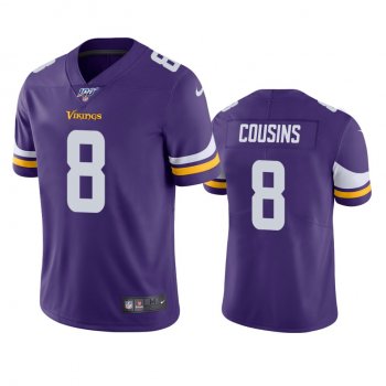 Minnesota Vikings Kirk Cousins Purple 100th Season Vapor Limited Jersey