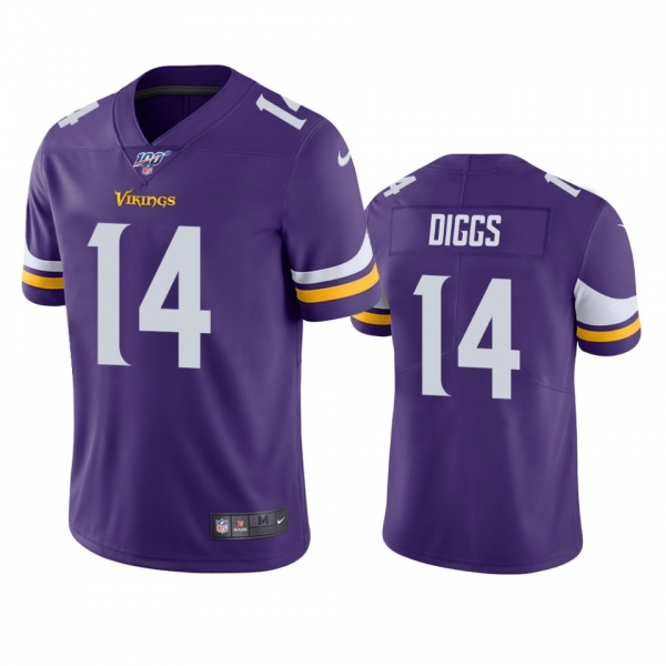 Minnesota Vikings Stefon Diggs Purple 100th Season Vapor Limited Jersey