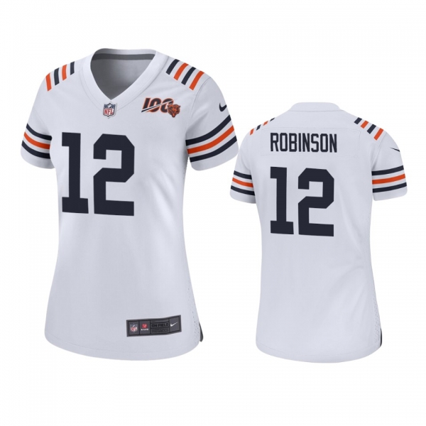 Women's Bears Allen Robinson White 100th Season Classic Game Jersey