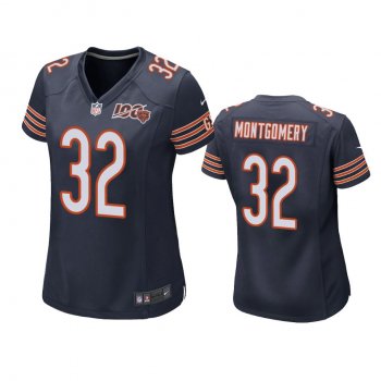 Chicago Bears David Montgomery Navy 100th Season Game Jersey - Women's