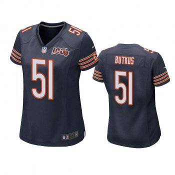 Chicago Bears Dick Butkus Navy 100th Season Game Jersey - Women's