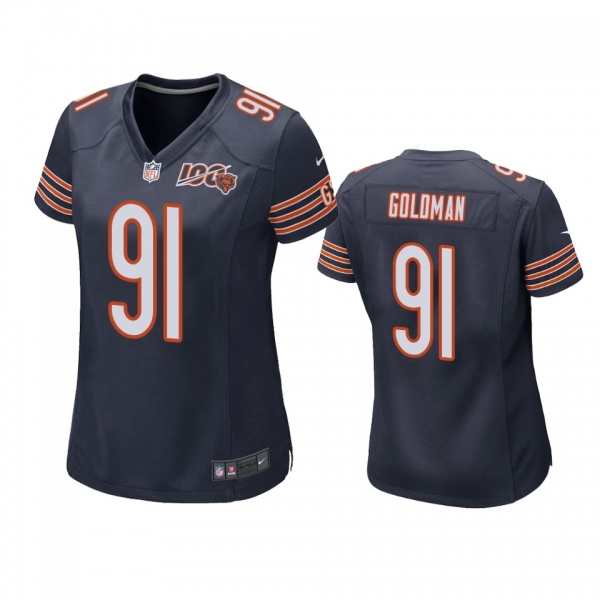 Chicago Bears Eddie Goldman Navy 100th Season Game Jersey - Women's