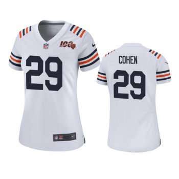 Women's Bears Tarik Cohen White 100th Season Classic Game Jersey