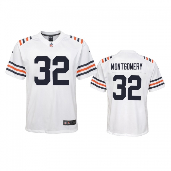 Youth Bears David Montgomery White 100th Season Alternate Classic Game Jersey