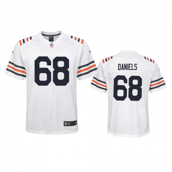 Youth Bears James Daniels White 100th Season Alternate Classic Game Jersey