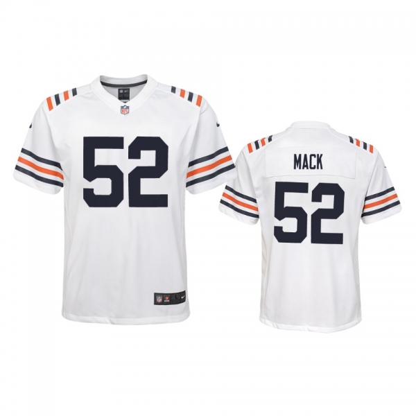 Youth Bears Khalil Mack White 100th Season Alternate Classic Game Jersey