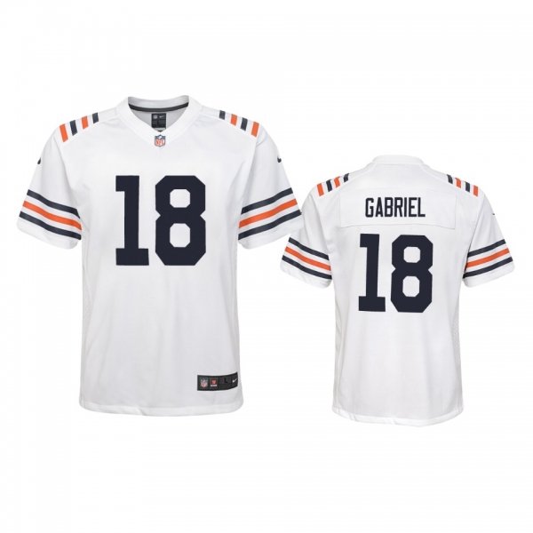 Youth Bears Taylor Gabriel White 100th Season Alternate Classic Game Jersey