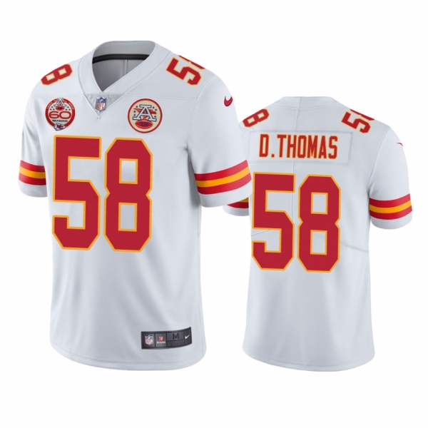 Kansas City Chiefs Derrick Thomas White 60th Anniversary Vapor Limited Jersey