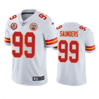 Kansas City Chiefs Khalen Saunders White 60th Anniversary Vapor Limited Jersey