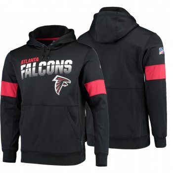 Atlanta Falcons Black 100th Season Sideline Team Logo Pullover Hoodie