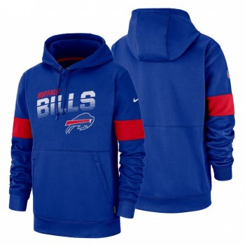 Buffalo Bills Royal 100th Season Sideline Team Logo Pullover Hoodie