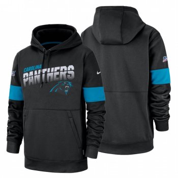 Carolina Panthers Black 100th Season Sideline Team Logo Pullover Hoodie