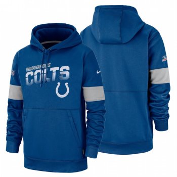 Indianapolis Colts Royal 100th Season Sideline Team Logo Pullover Hoodie