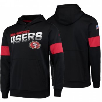 San Francisco 49ers Black 100th Season Sideline Team Logo Pullover Hoodie