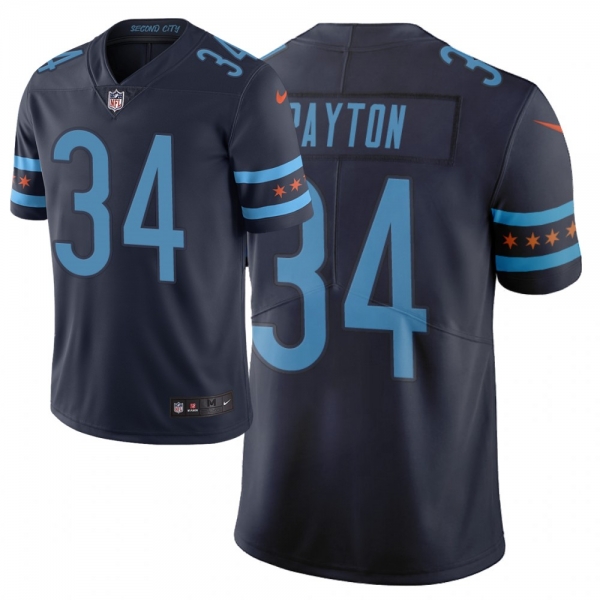 Chicago Bears #34 Walter Payton Navy City Edition Jersey