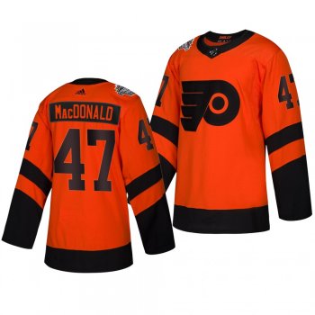 Flyers Men's Andrew MacDonald 2019 NHL Stadium Series Coors Light Authentic Orange Jersey