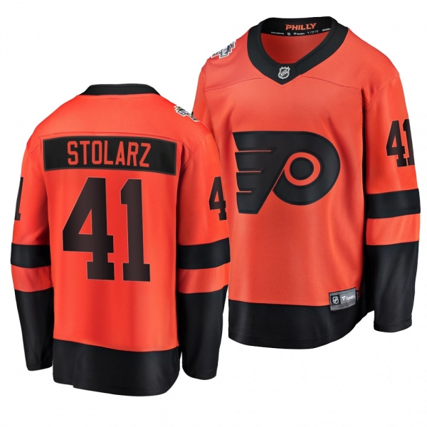 Flyers Men's Anthony Stolarz 2019 NHL Stadium Series Coors Light Breakaway Orange Jersey