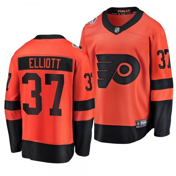 Flyers Men's Brian Elliott 2019 NHL Stadium Series Coors Light Breakaway Orange Jersey