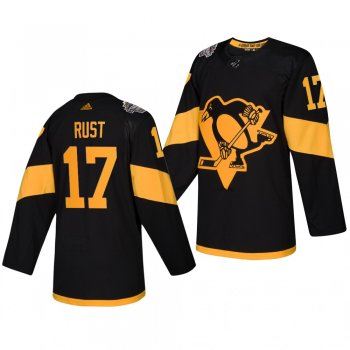 Penguins Men's Bryan Rust 2019 NHL Stadium Series Coors Light Authentic Black Jersey