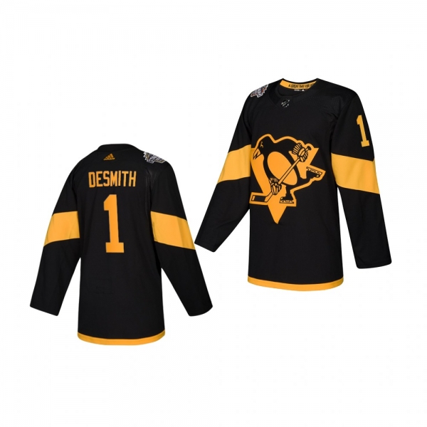 Youth Penguins Casey DeSmith 2019 NHL Stadium Series Authentic Player Black Jersey