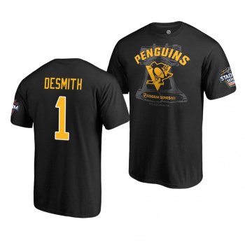 Penguins Casey DeSmith 2019 NHL Stadium Series Coors Light Blue Line Black T-Shirt