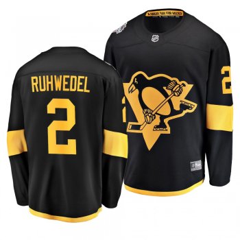 Penguins Men's Chad Ruhwedel 2019 NHL Stadium Series Coors Light Breakaway Black Jersey