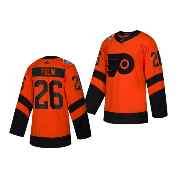 Youth Flyers Christian Folin 2019 NHL Stadium Series Authentic Player orange Jersey