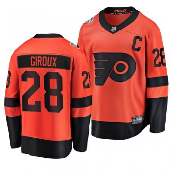 Flyers Men's Claude Giroux 2019 NHL Stadium Series Coors Light Breakaway Orange Jersey