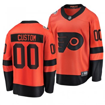 Flyers Men's 2019 NHL Stadium Series Coors Light Breakaway Orange Custom Jersey